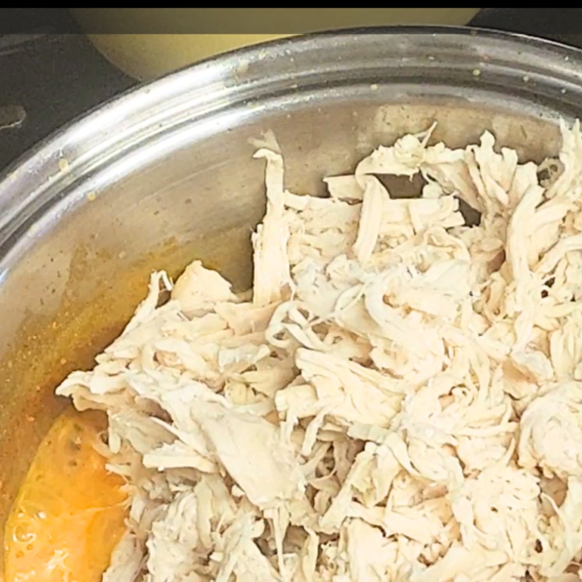 add the chicken to the mixture for the 
Fried Empanadas with Masa Harina