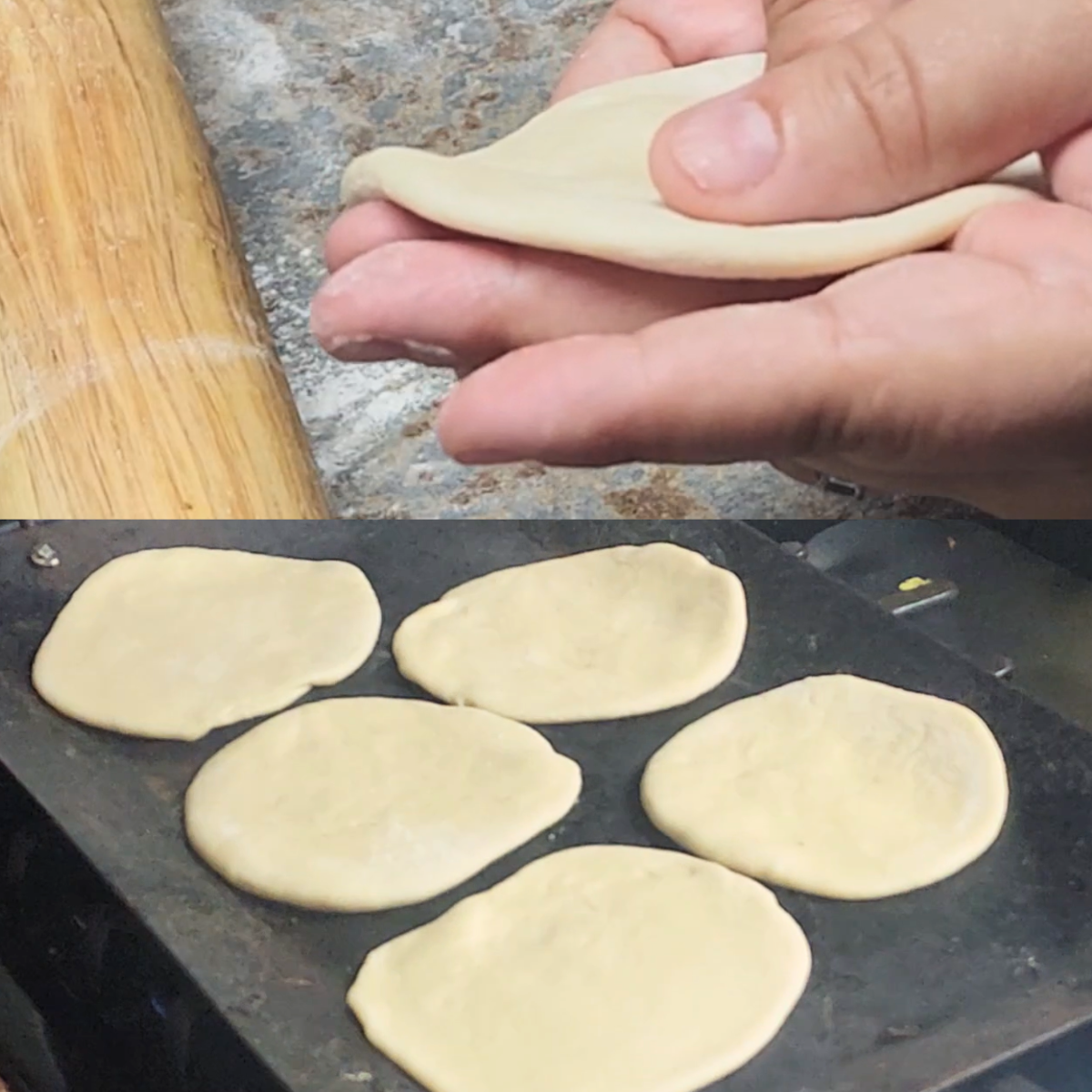 thickness of the dough for the gorditas.