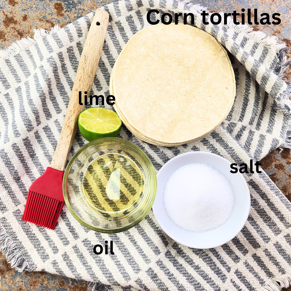 HOMEMADE TOSTADAS INGREDIENTS.
