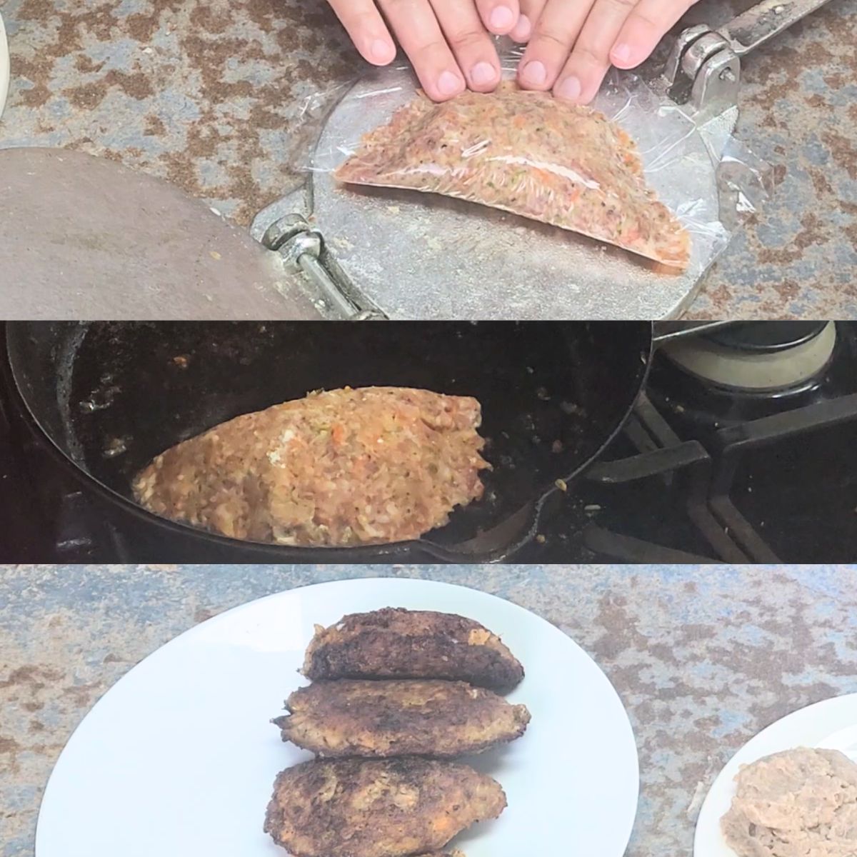 process of the ground beef empanadas.